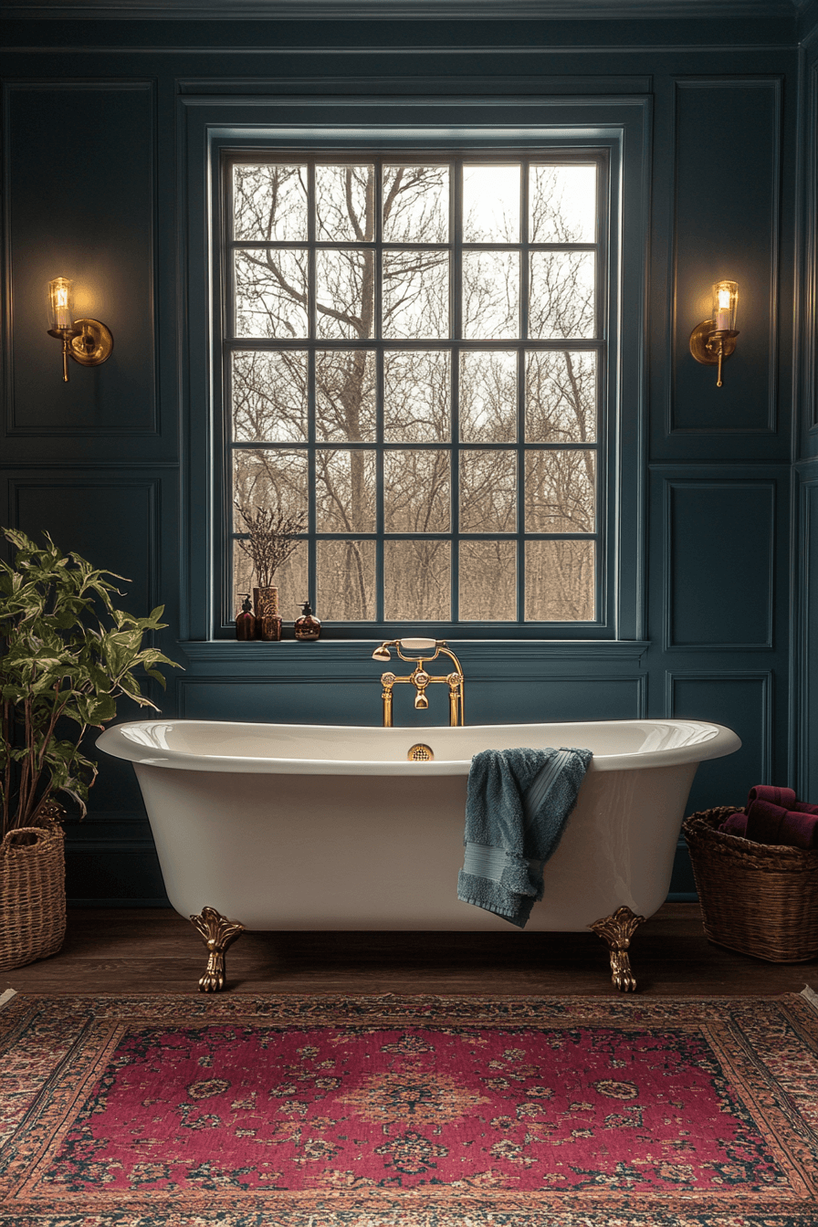 29 Moody Bathroom Ideas That Are Dark, Dramatic, and Totally Addictive 21