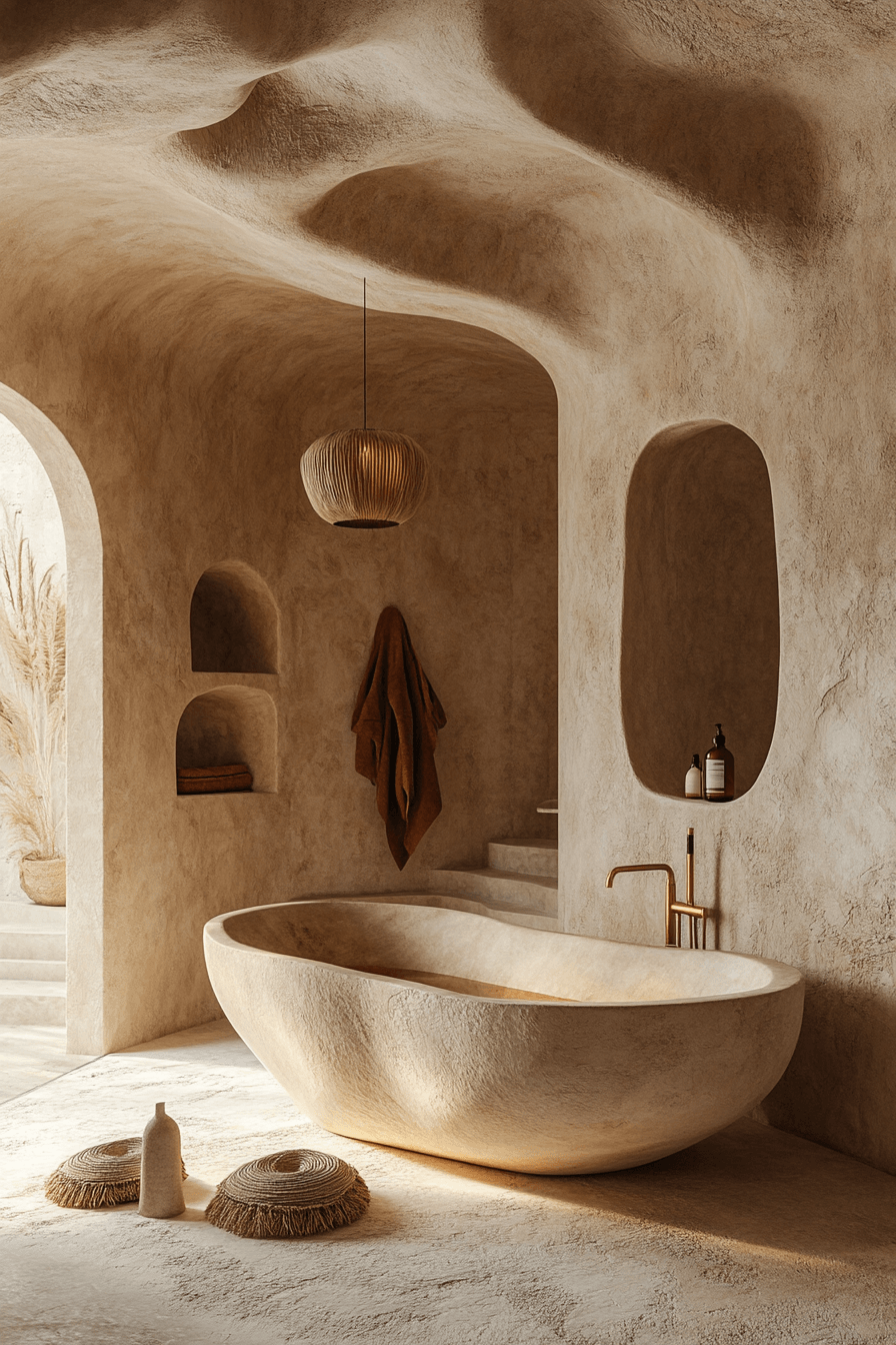 27 Earthy Bathroom Designs That Feel Like a Warm Hug 21 earthy bathroom
