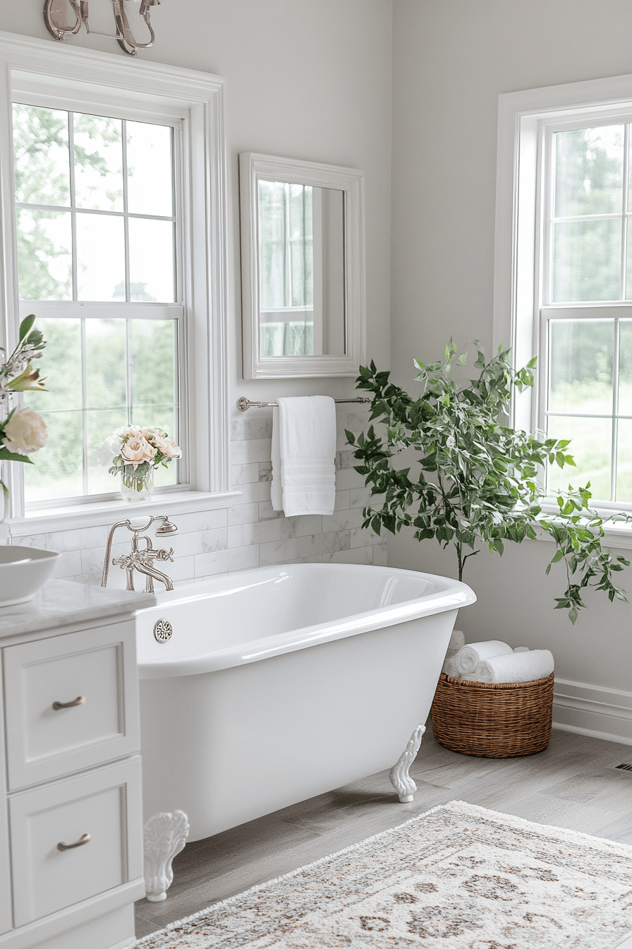 29 White Bathroom Ideas So Fresh and Bright You'll Feel Instantly Calm 21