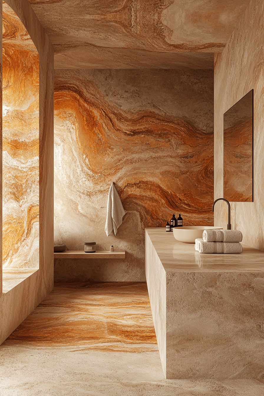 27 Earthy Bathroom Designs That Feel Like a Warm Hug 22 earthy bathroom