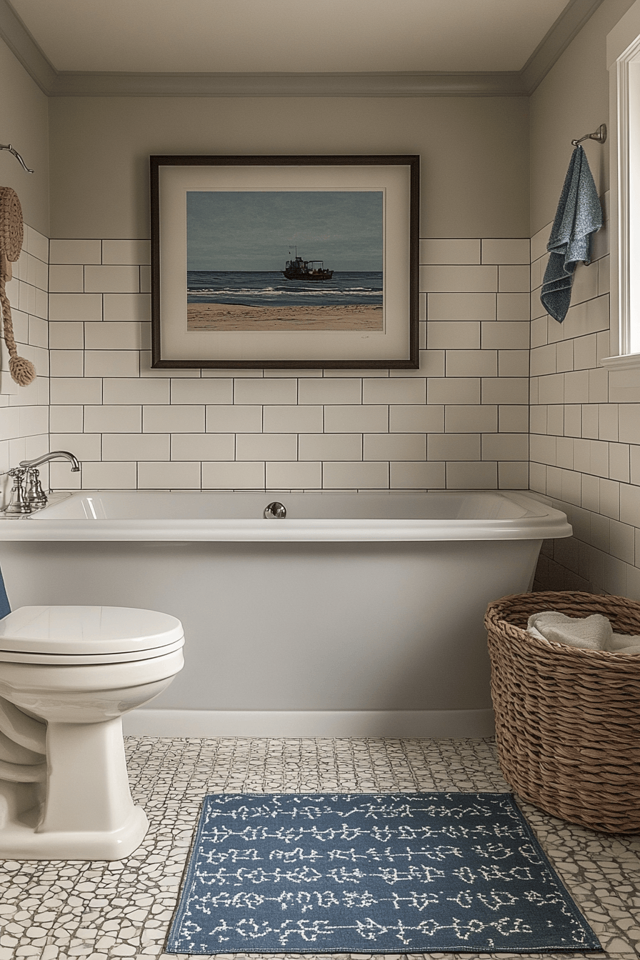 29 Coastal Bathroom Ideas That Make Your Morning Routine Feel Like Vacation 22