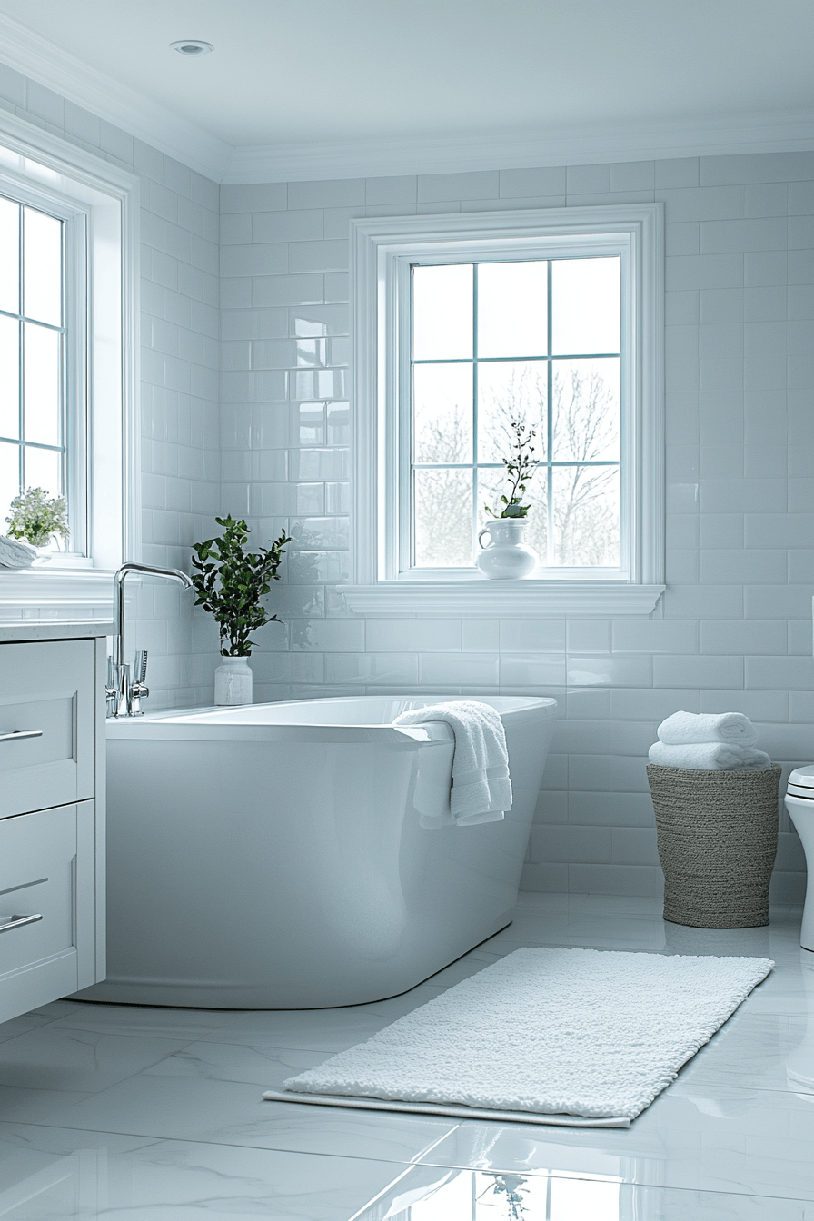 29 White Bathroom Ideas So Fresh and Bright You'll Feel Instantly Calm 22