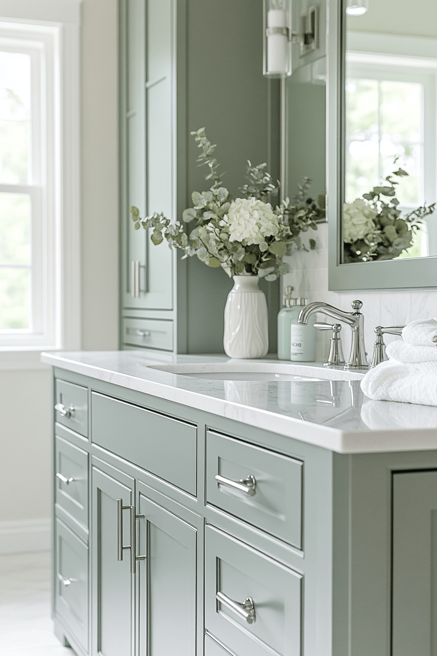 29 Sage Green Bathroom Ideas That Are Absolutely Dreamy and Serene 22 sage green bathroom