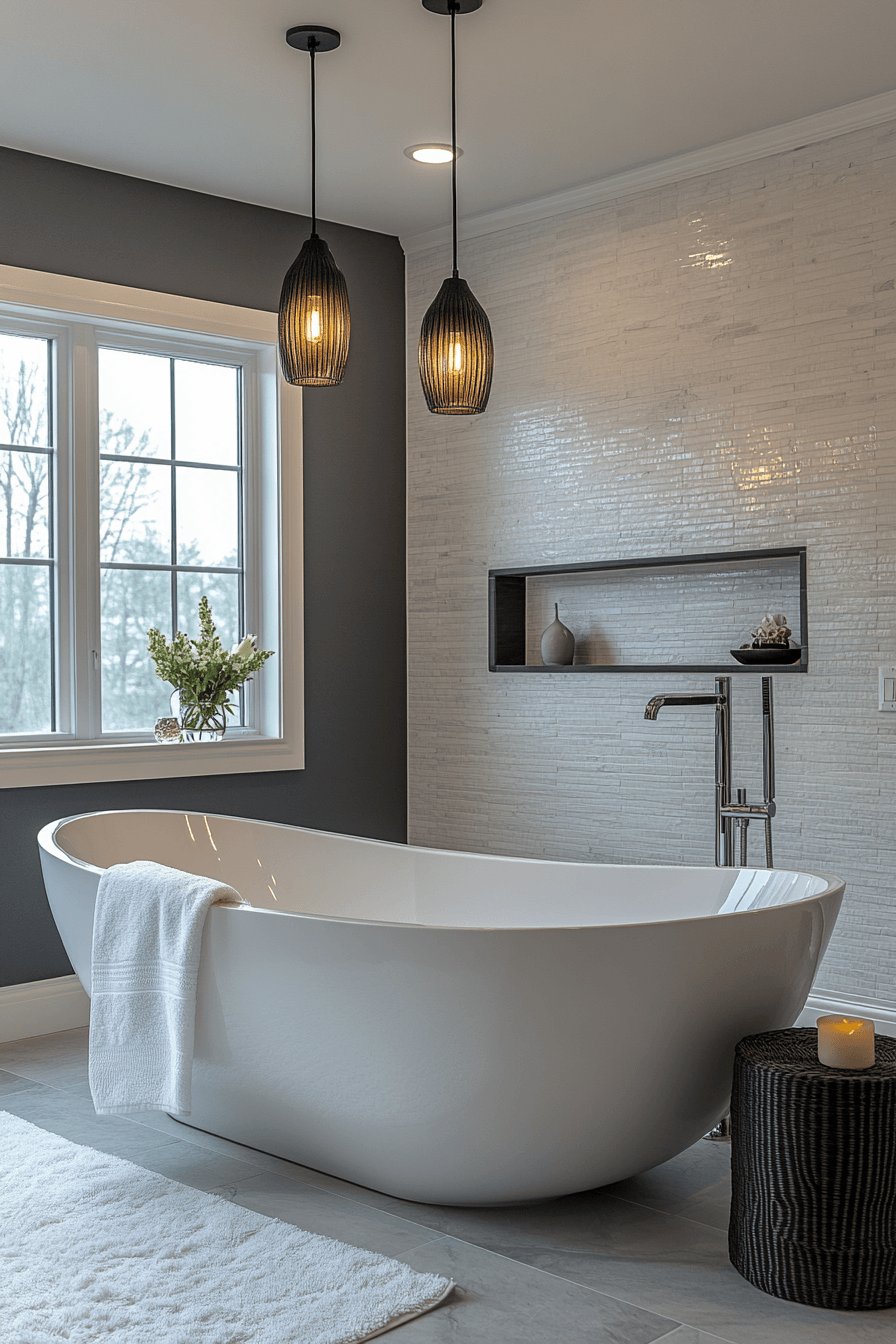 29 Black and White Bathroom Ideas That Are Timelessly Chic 22