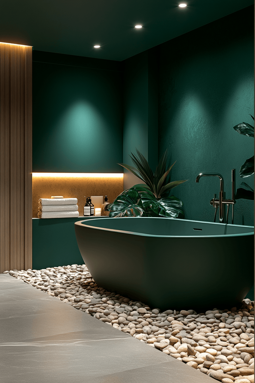29 Dark Green Bathroom Ideas That Are Dripping With Sophistication 23 dark green bathroom