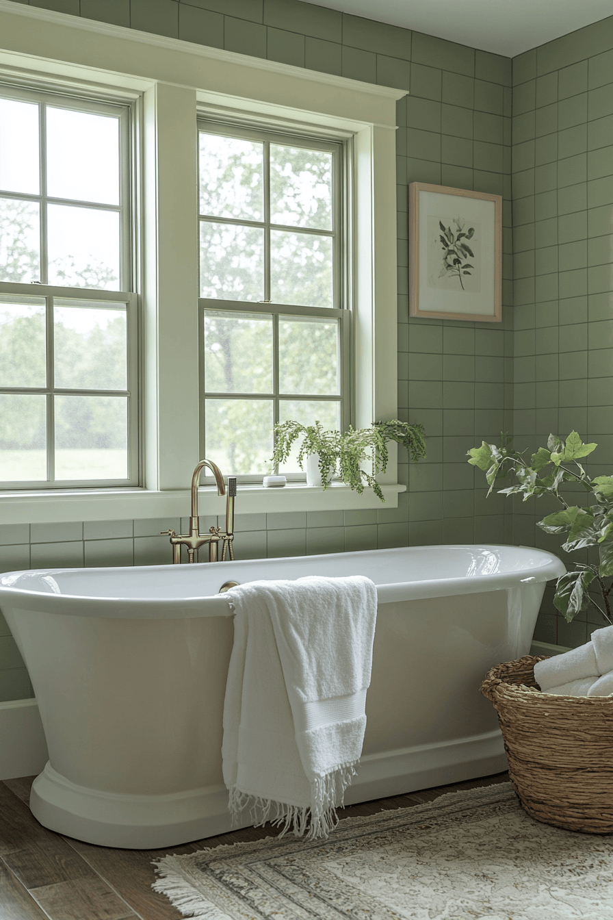 29 Sage Green Bathroom Ideas That Are Absolutely Dreamy and Serene 23 sage green bathroom