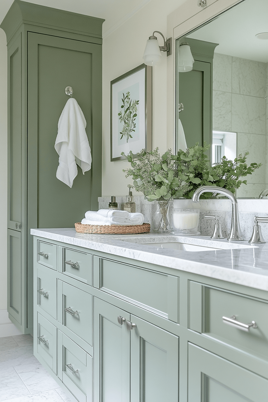 29 Sage Green Bathroom Ideas That Are Absolutely Dreamy and Serene 24 sage green bathroom