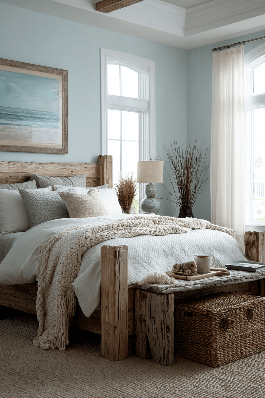 29 Coastal Bedroom Ideas for People Who Want to Sleep by the Sea 26