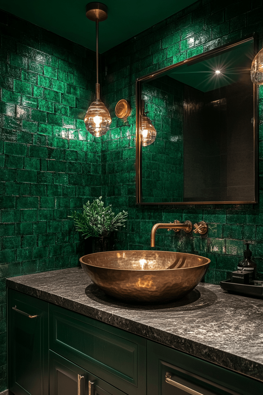 29 Dark Green Bathroom Ideas That Are Dripping With Sophistication 26 dark green bathroom