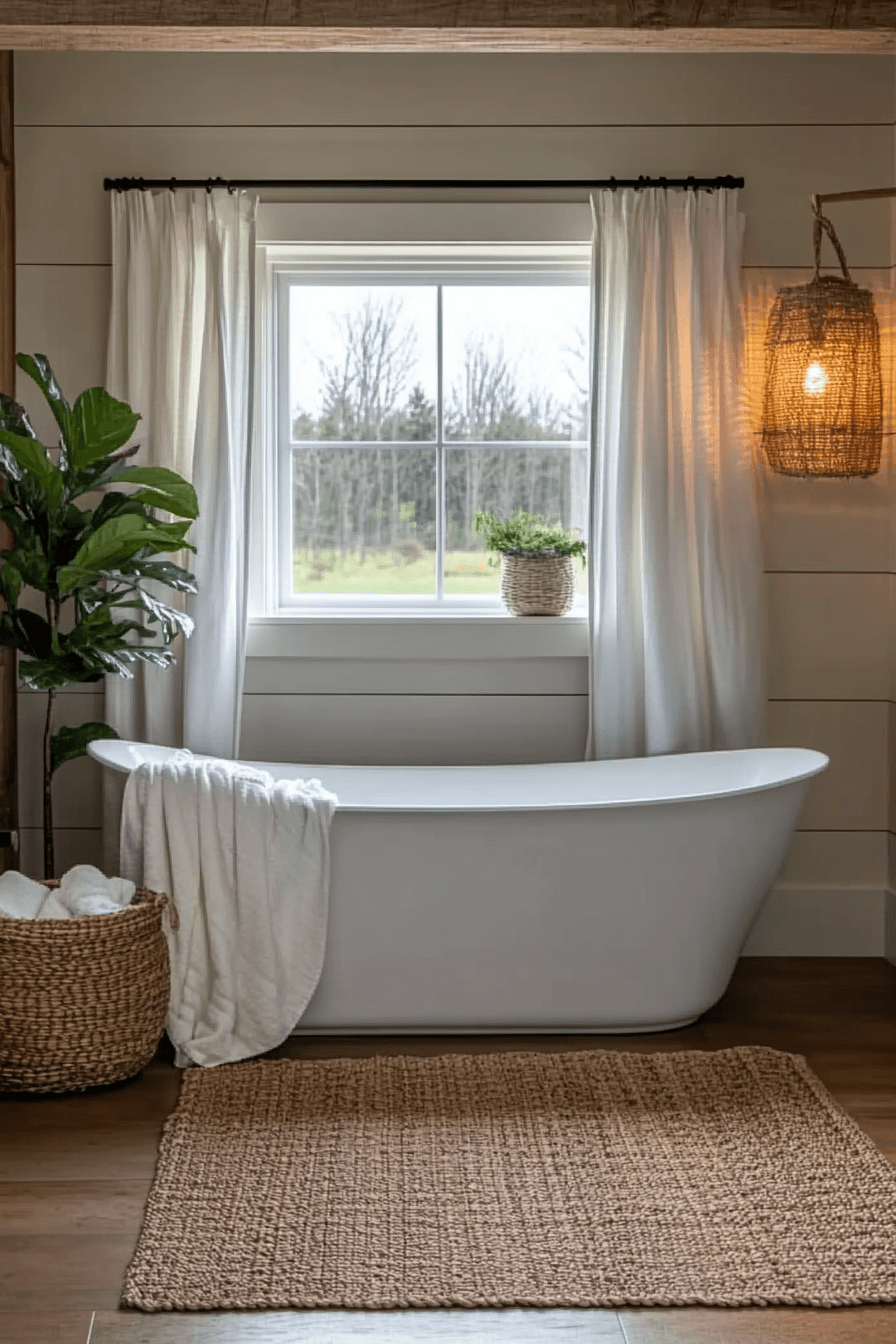 29 Farmhouse Bathroom Ideas That Are Rustic Perfection 26