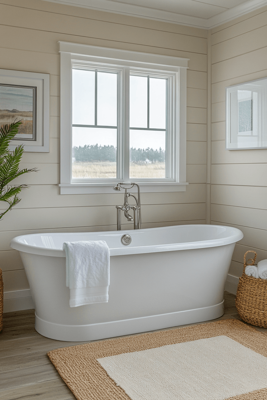 29 Coastal Bathroom Ideas That Make Your Morning Routine Feel Like Vacation 26