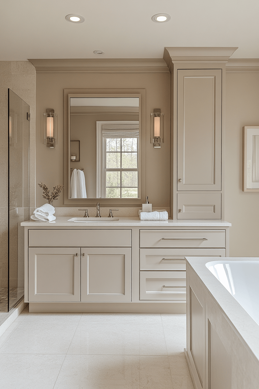 29 Beige Bathroom Ideas That Are Warm, Elegant, and Effortlessly Beautiful 26