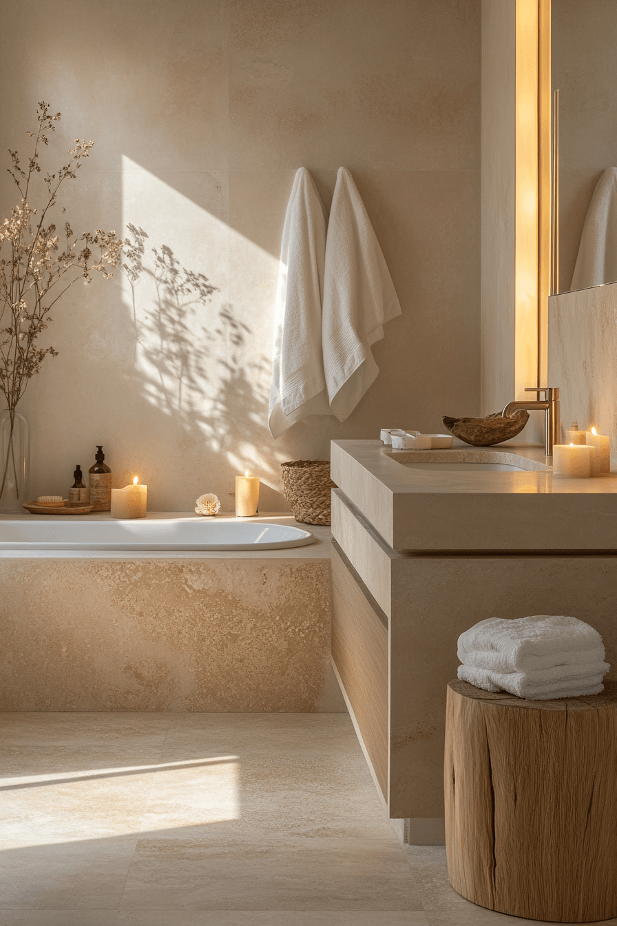 27 Earthy Bathroom Designs That Feel Like a Warm Hug 26 earthy bathroom