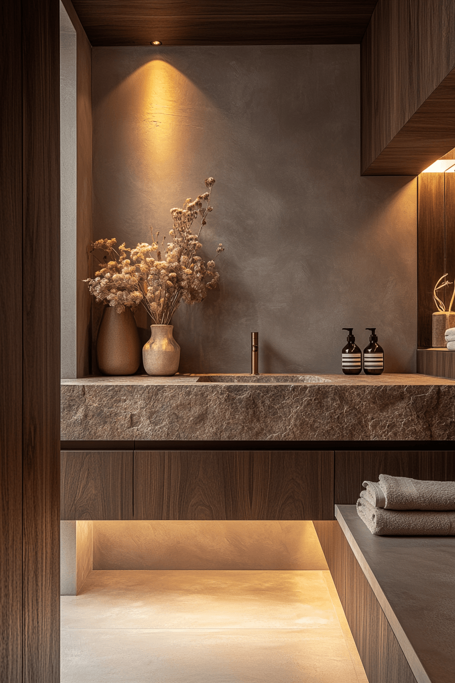 27 Earthy Bathroom Designs That Feel Like a Warm Hug 27 earthy bathroom