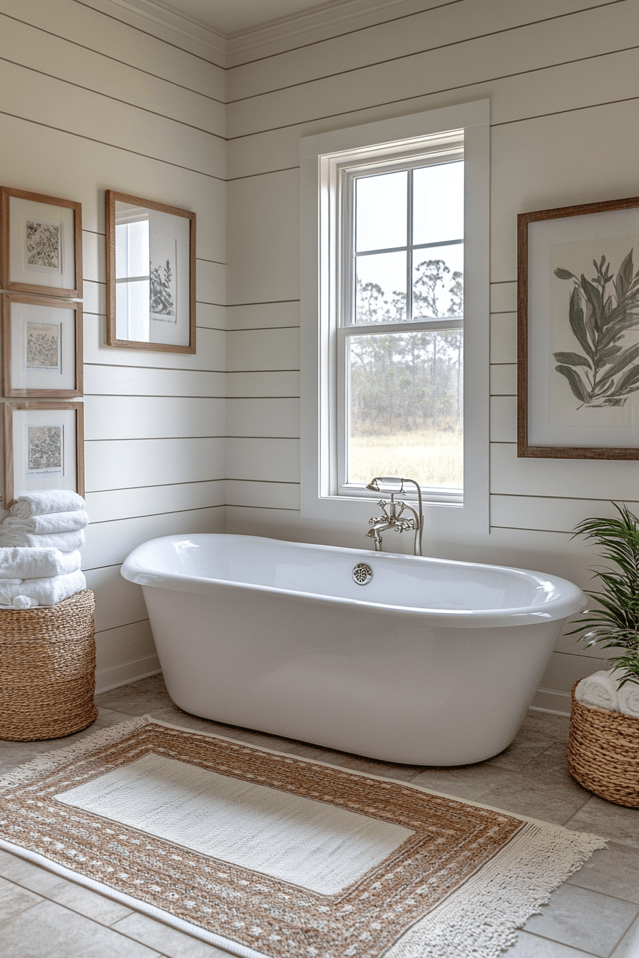 29 Coastal Bathroom Ideas That Make Your Morning Routine Feel Like Vacation 27