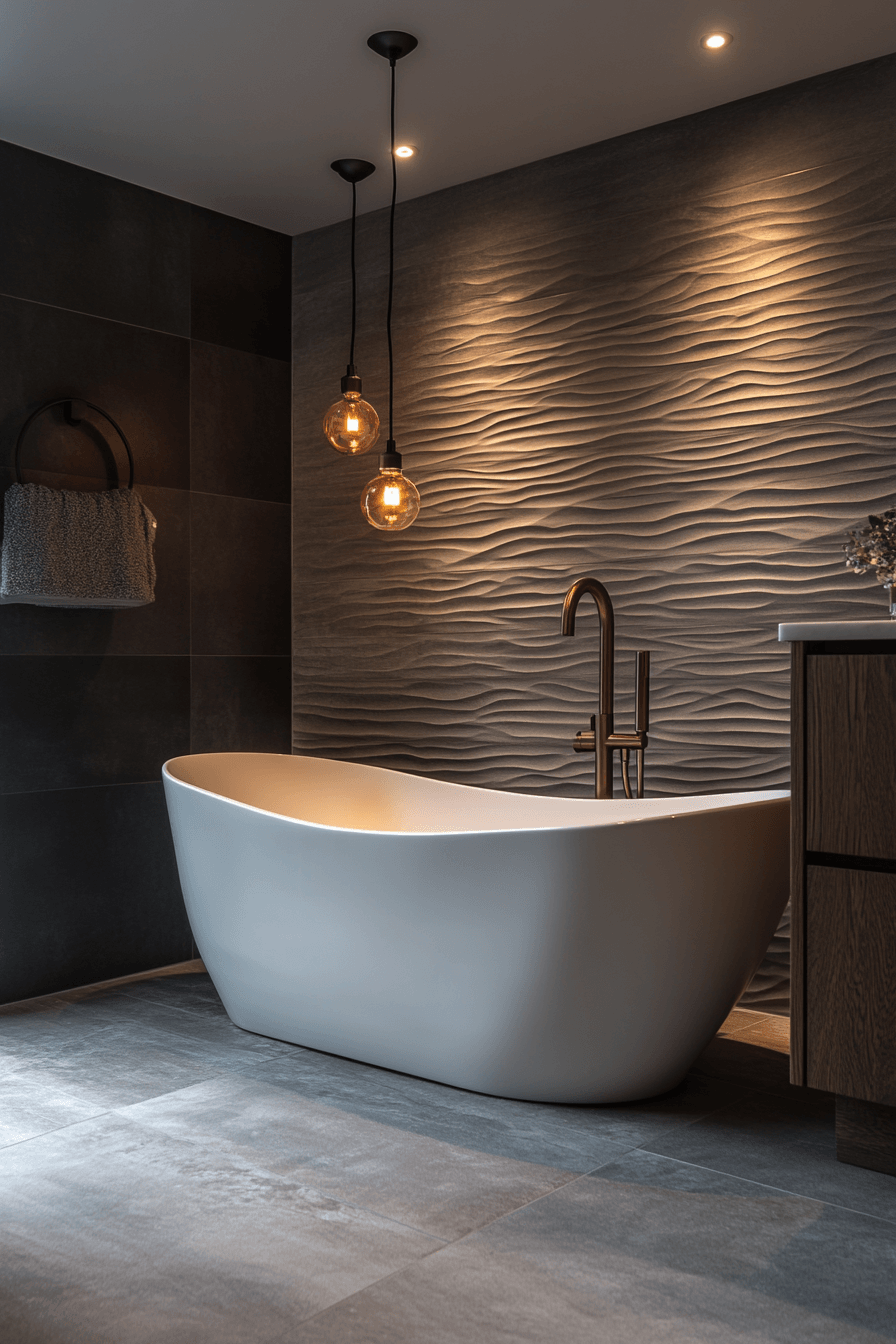 29 Moody Bathroom Ideas That Are Dark, Dramatic, and Totally Addictive 27