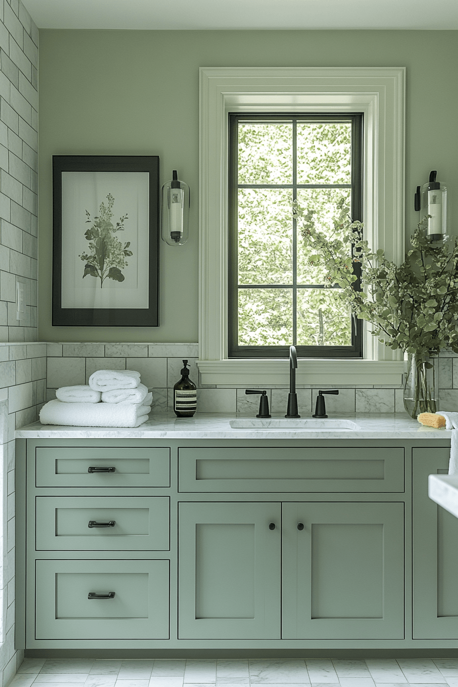 29 Sage Green Bathroom Ideas That Are Absolutely Dreamy and Serene 28 sage green bathroom