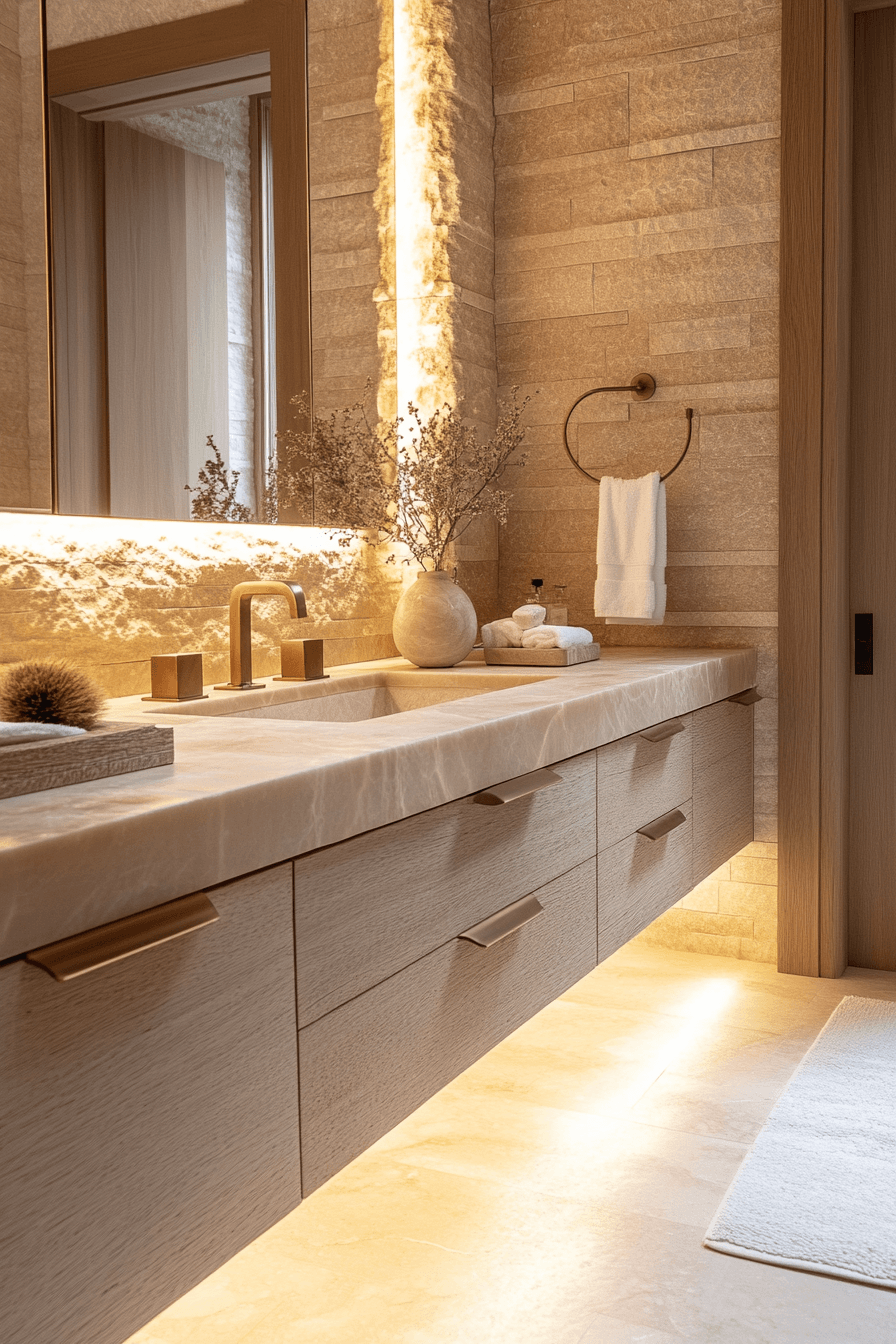 27 Earthy Bathroom Designs That Feel Like a Warm Hug 29 earthy bathroom