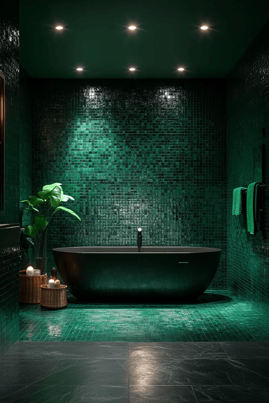 29 Dark Green Bathroom Ideas That Are Dripping With Sophistication 3 dark green bathroom