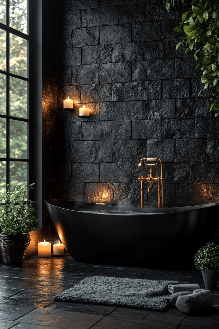 29 Moody Bathroom Ideas That Are Dark, Dramatic, and Totally Addictive 3