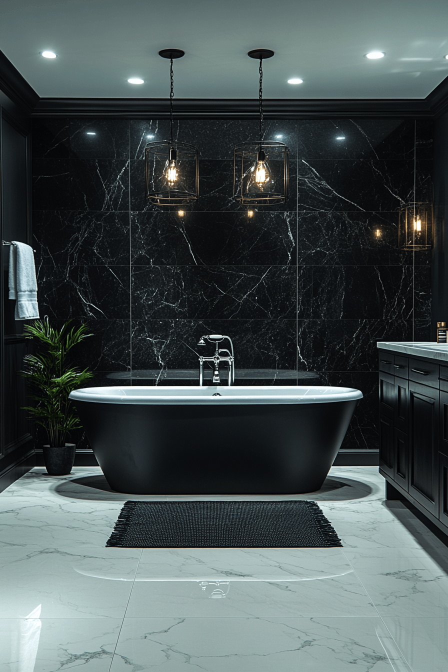 29 Black and White Bathroom Ideas That Are Timelessly Chic 3