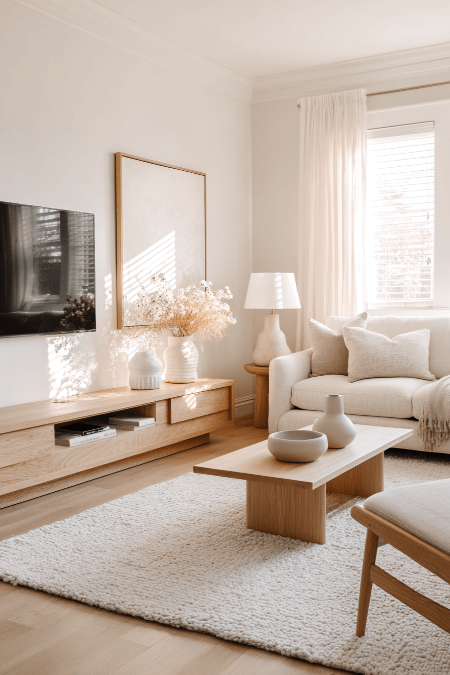 29 Cozy Minimalist Living Room Ideas That Feel Lived-In, Not Empty 4