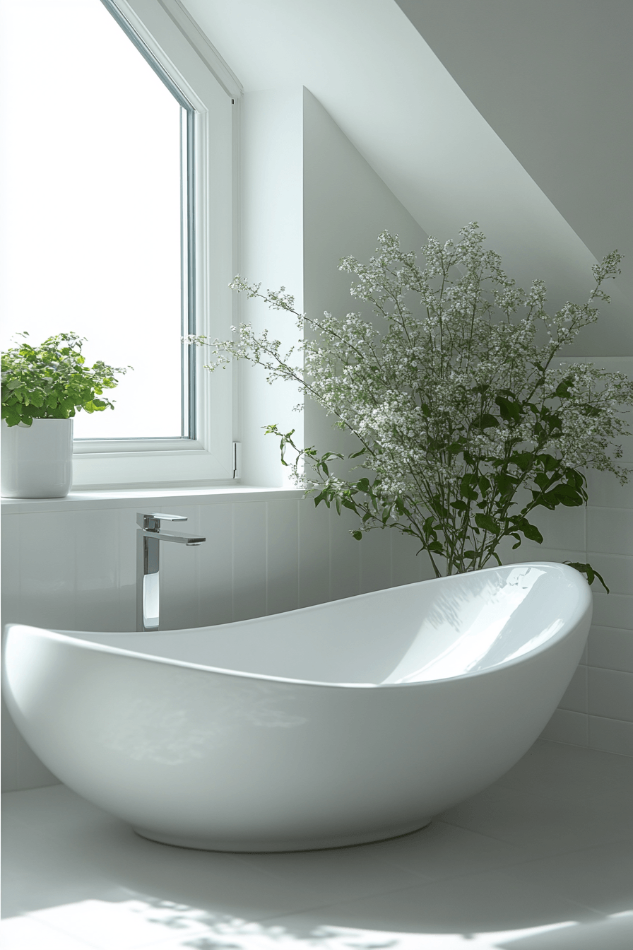 29 White Bathroom Ideas So Fresh and Bright You'll Feel Instantly Calm 5