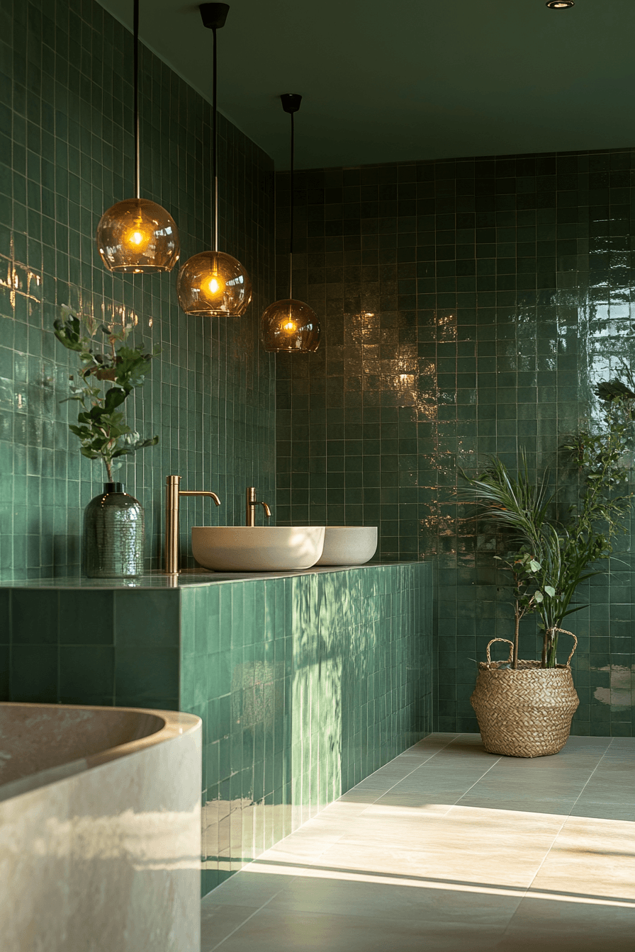 29 Dark Green Bathroom Ideas That Are Dripping With Sophistication 5 dark green bathroom