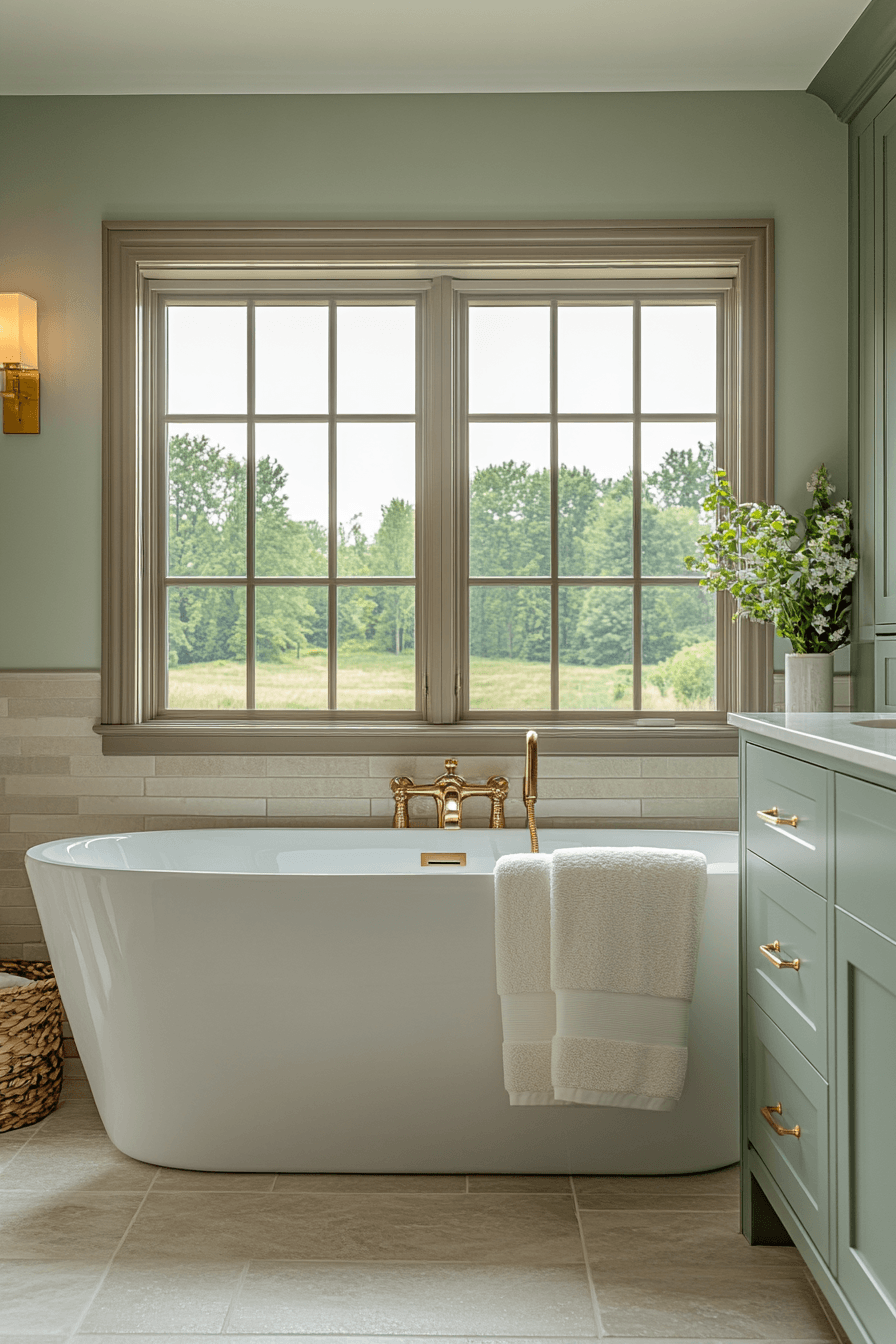 29 Sage Green Bathroom Ideas That Are Absolutely Dreamy and Serene 5 sage green bathroom