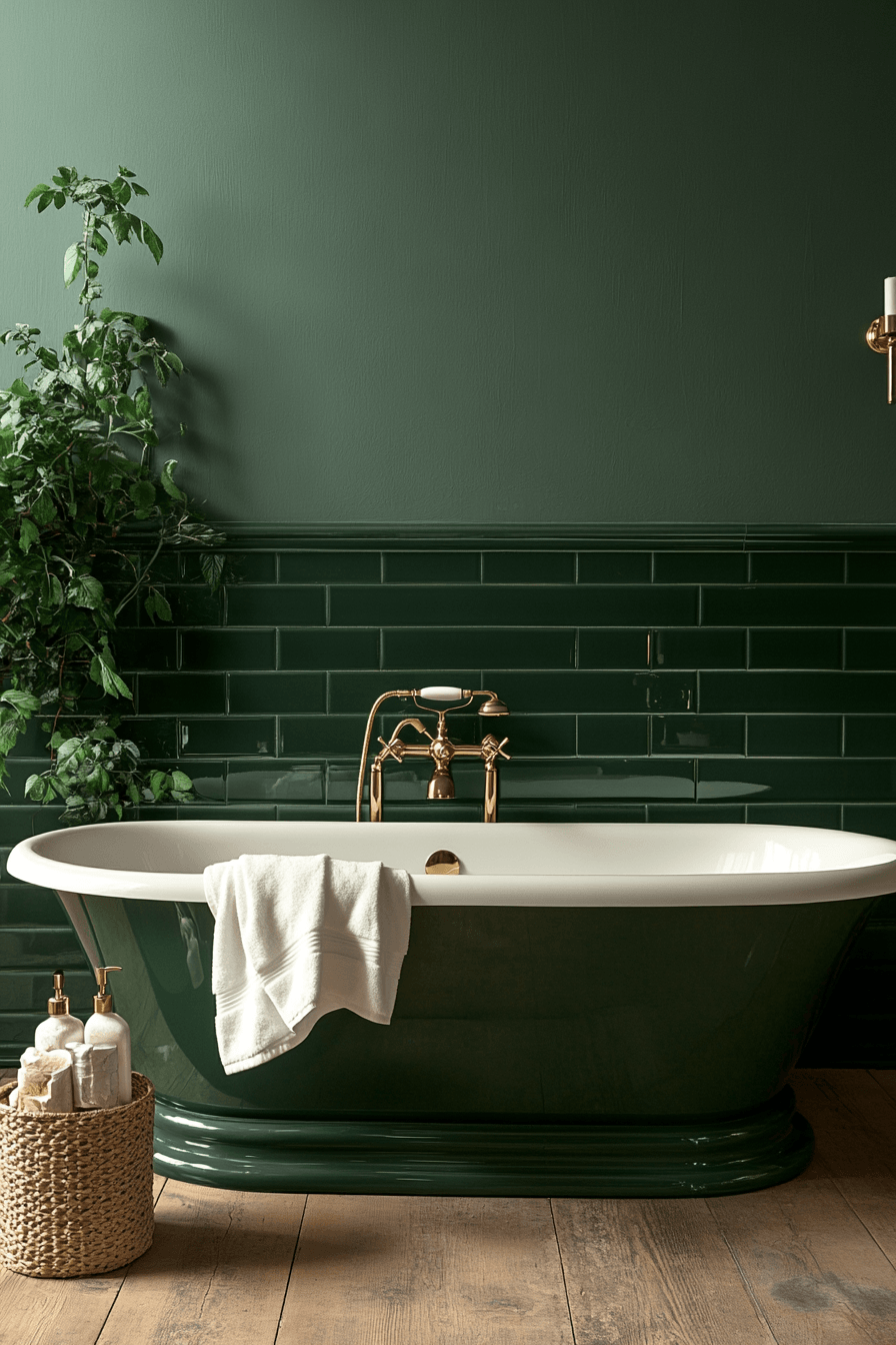 29 Dark Green Bathroom Ideas That Are Dripping With Sophistication 6 dark green bathroom