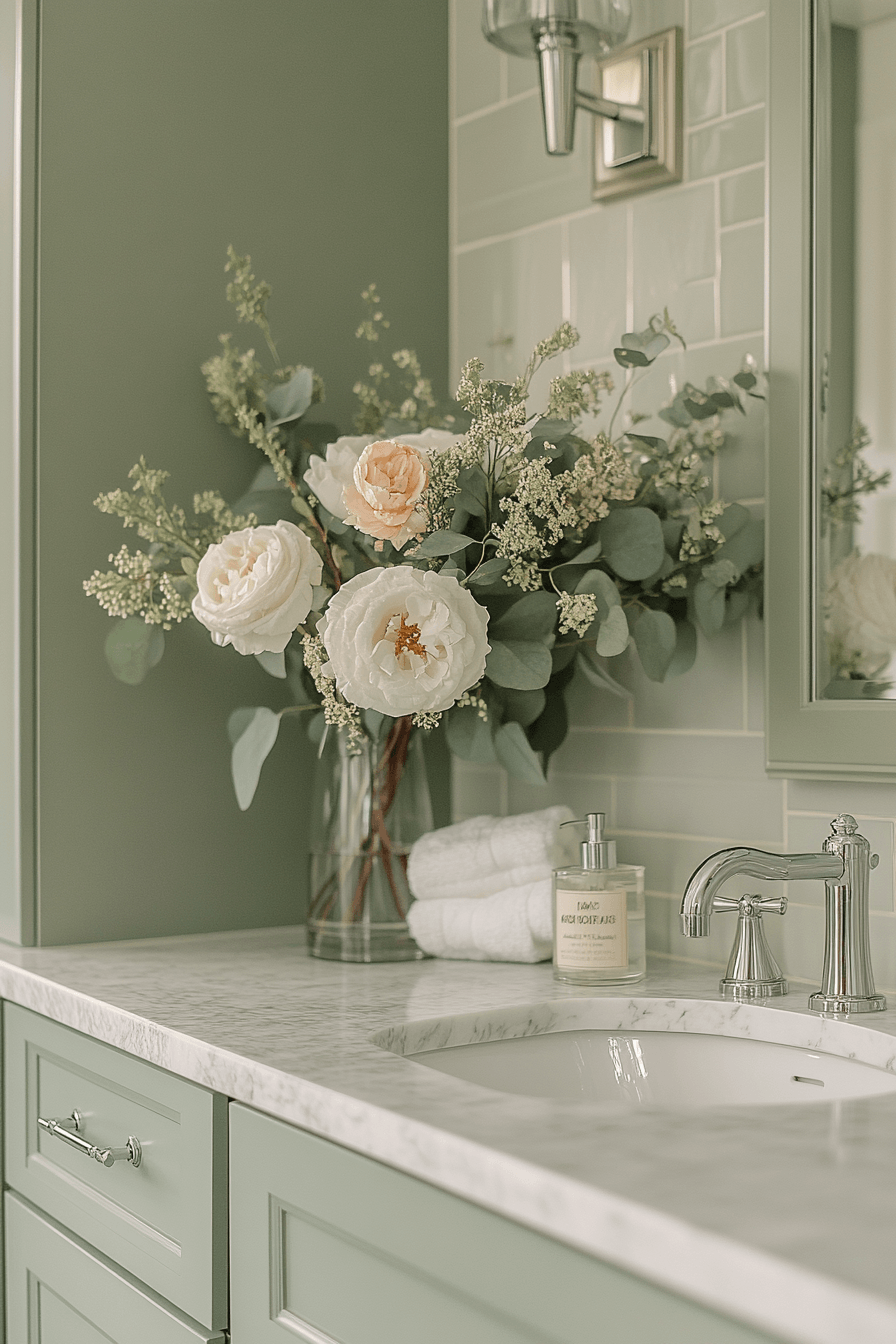 29 Sage Green Bathroom Ideas That Are Absolutely Dreamy and Serene 7 sage green bathroom