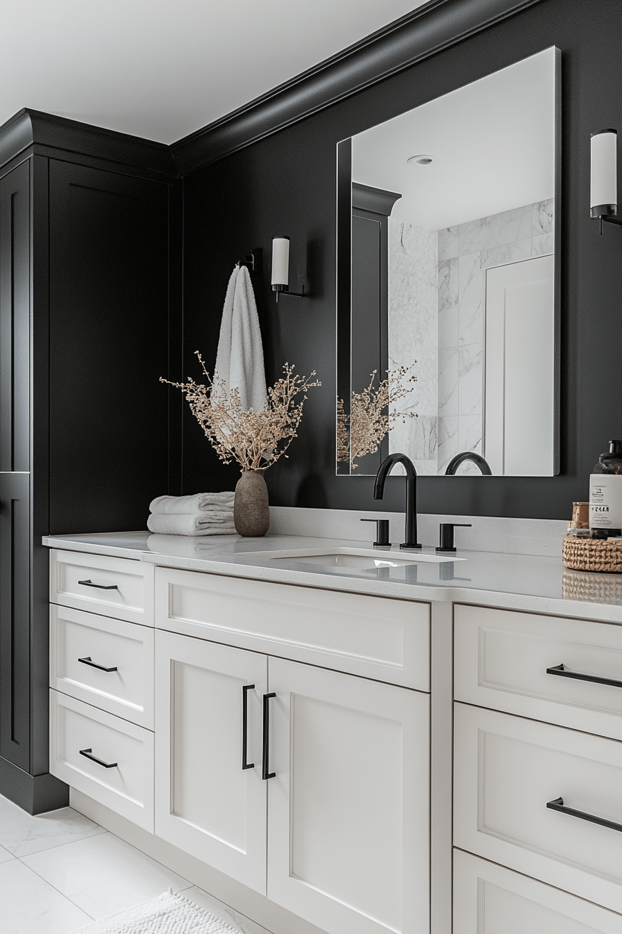 29 Black and White Bathroom Ideas That Are Timelessly Chic 8