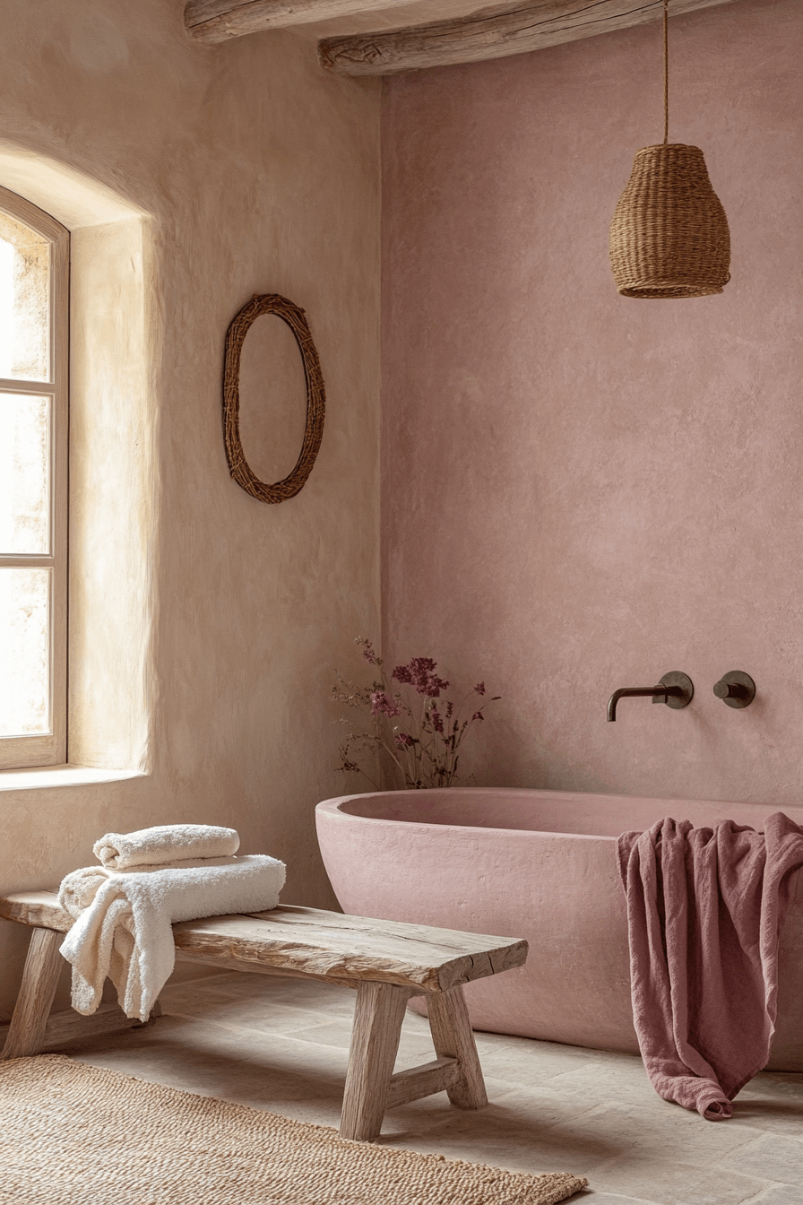 27 Earthy Bathroom Designs That Feel Like a Warm Hug 8 earthy bathroom