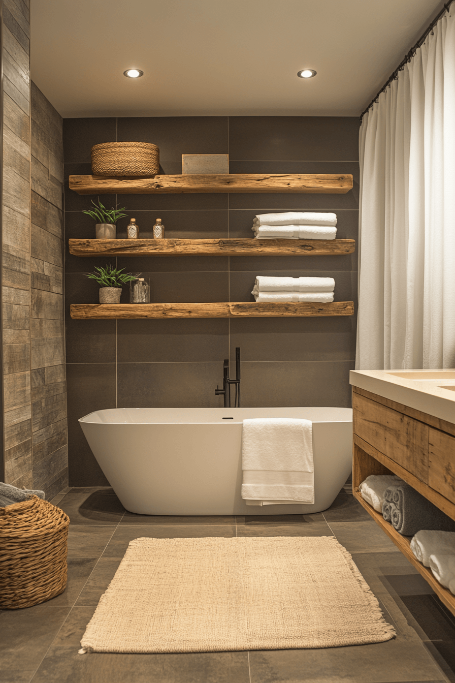 27 Earthy Bathroom Designs That Feel Like a Warm Hug 9 earthy bathroom