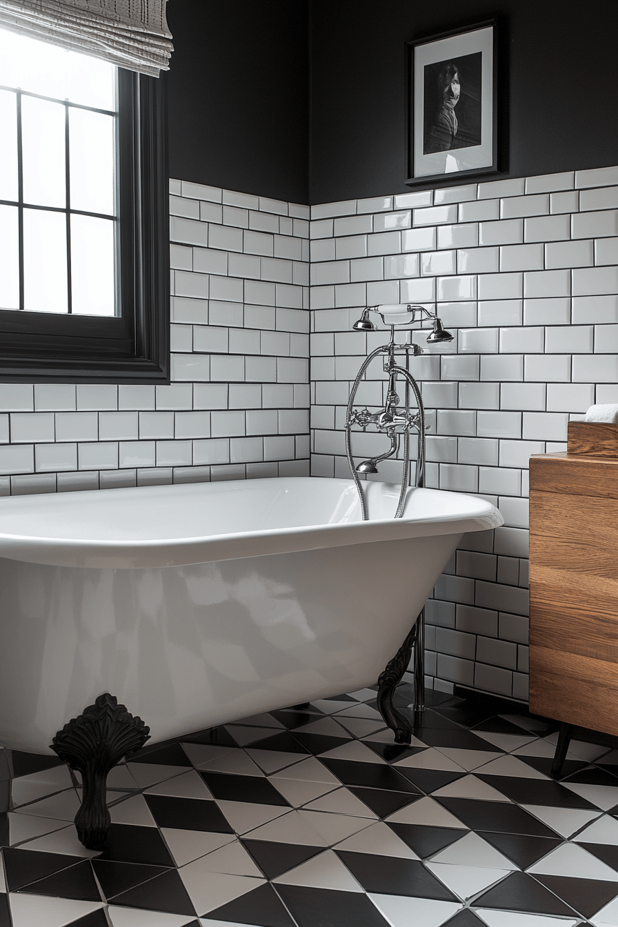 29 Black and White Bathroom Ideas That Are Timelessly Chic 9