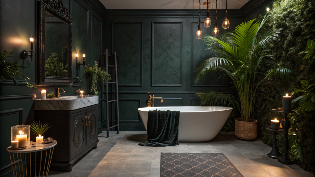 29 Moody Bathroom Ideas That Are Dark, Dramatic, and Totally Addictive 30 moody bathroom