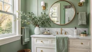 sage green bathroom