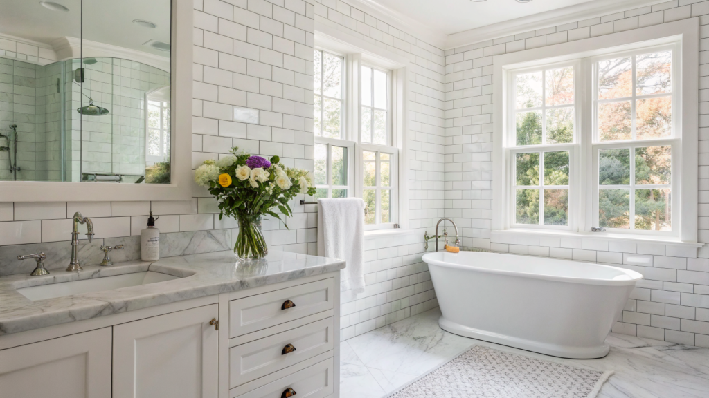 29 White Bathroom Ideas So Fresh and Bright You'll Feel Instantly Calm 35 white bathroom