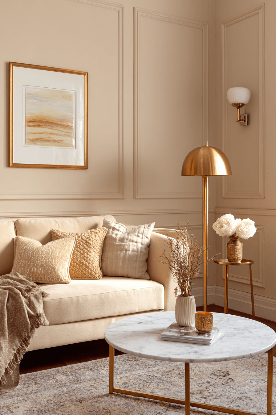 29 Warm Beige Living Rooms for Quiet Evenings 10