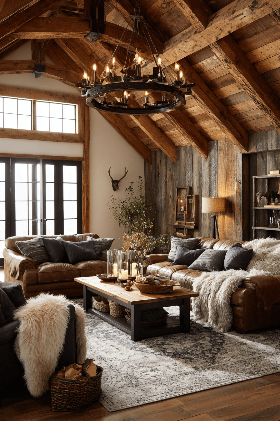 29 Warm Rustic Living Rooms That Feel Like a Cabin 10