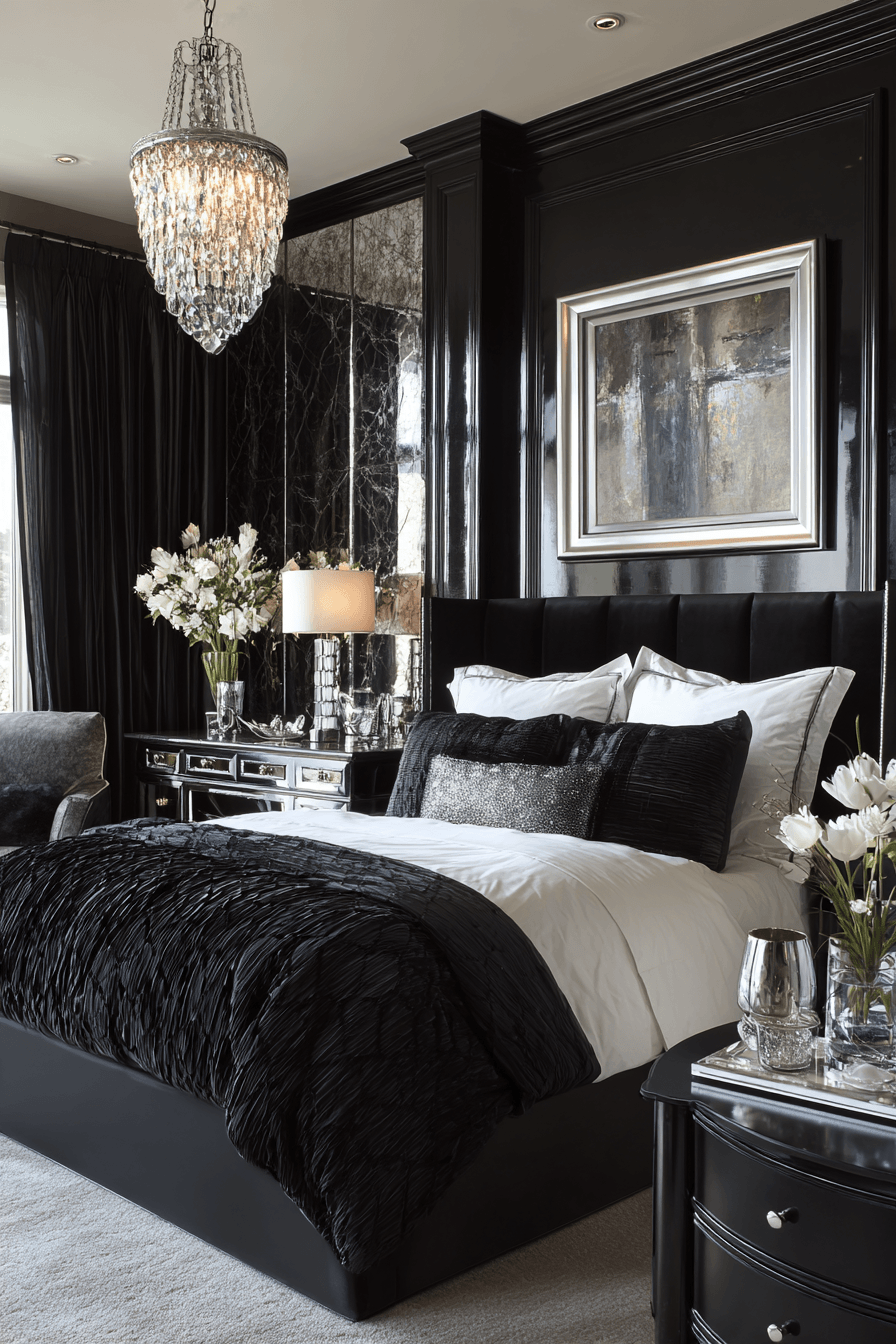 29 Black Themed Bedroom Ideas That Feel Cozy, Not Depressing 11