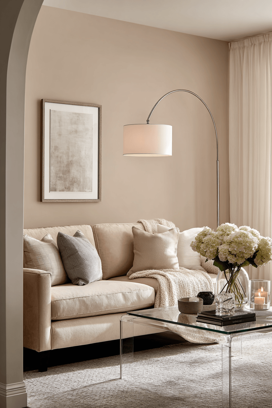 29 Warm Beige Living Rooms for Quiet Evenings 11