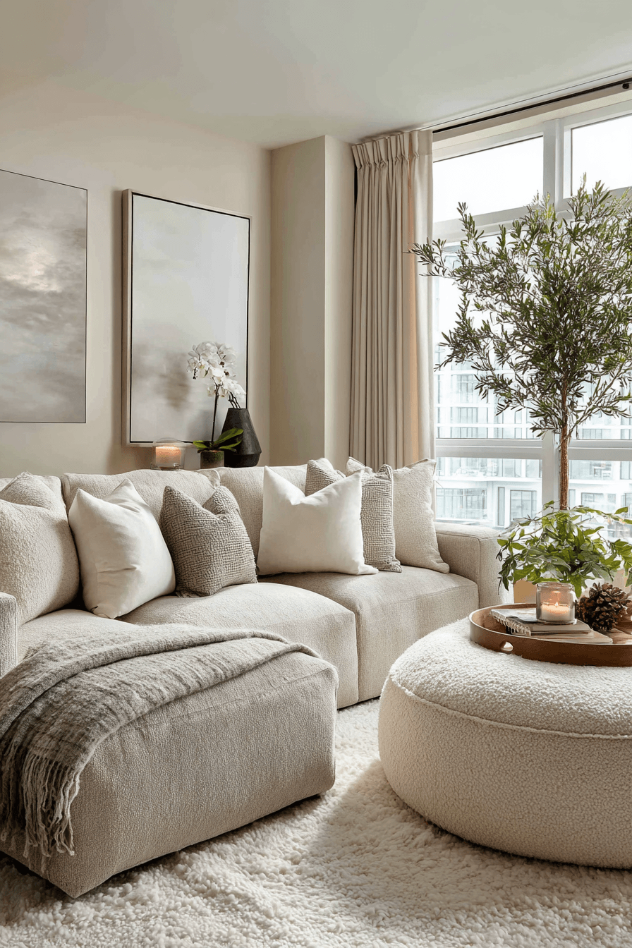 29 Warm Beige Living Rooms for Quiet Evenings 12