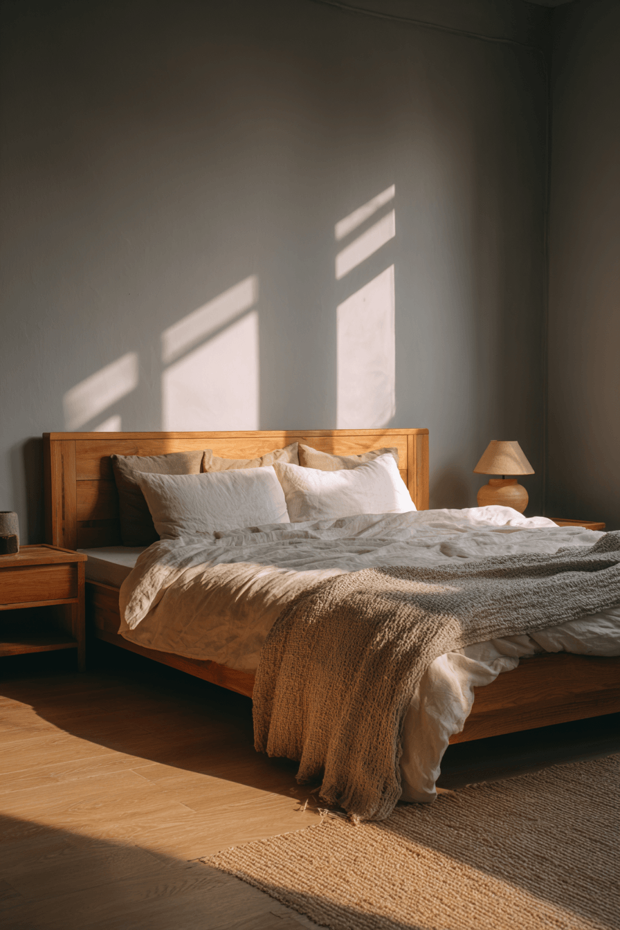 29 Warm Minimalist Bedrooms That Still Feel Like Home 12