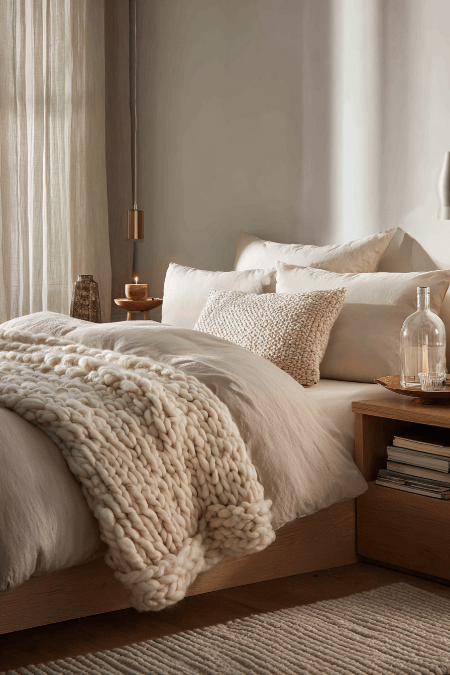 29 Warm Minimalist Bedrooms That Still Feel Like Home 13