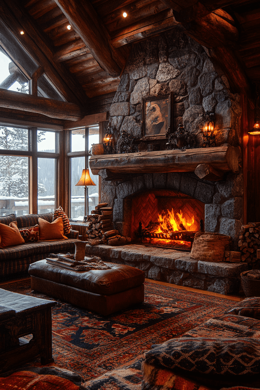 29 Warm Rustic Living Rooms That Feel Like a Cabin 13