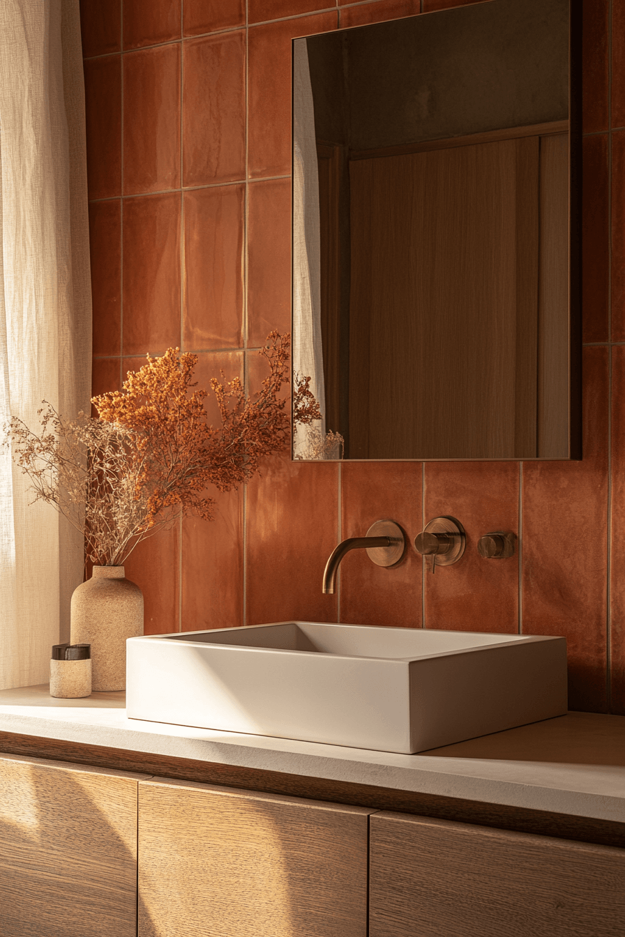29 Terracotta Bathroom Ideas That Warm Up Your Space With Earthy Elegance 13