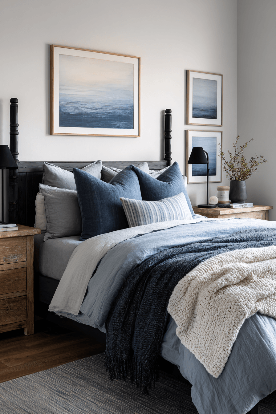 29 Modern Coastal Bedroom Ideas for Sleeping with the Windows Open 14