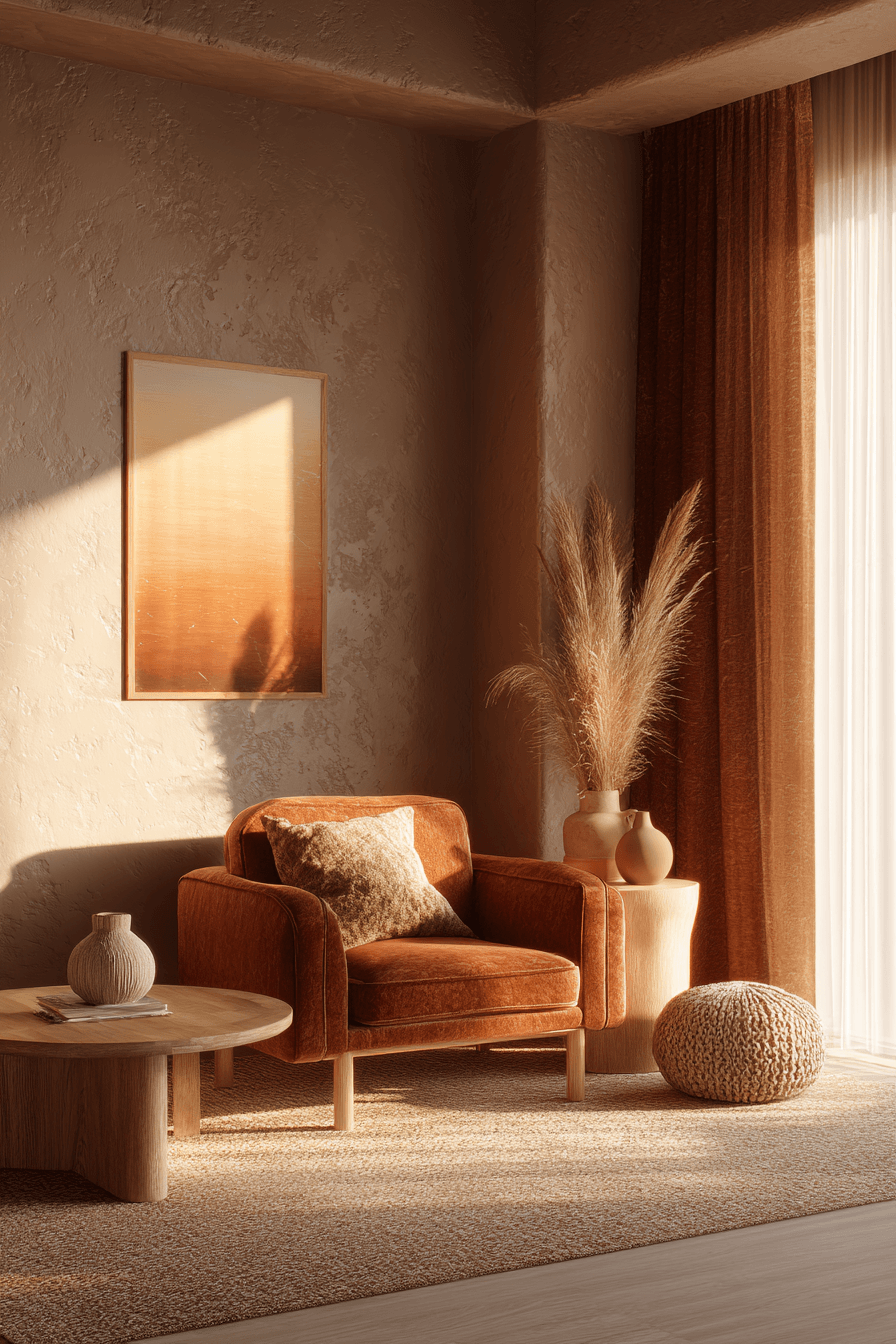 29 Warm Earthy Living Rooms That Ground You 14