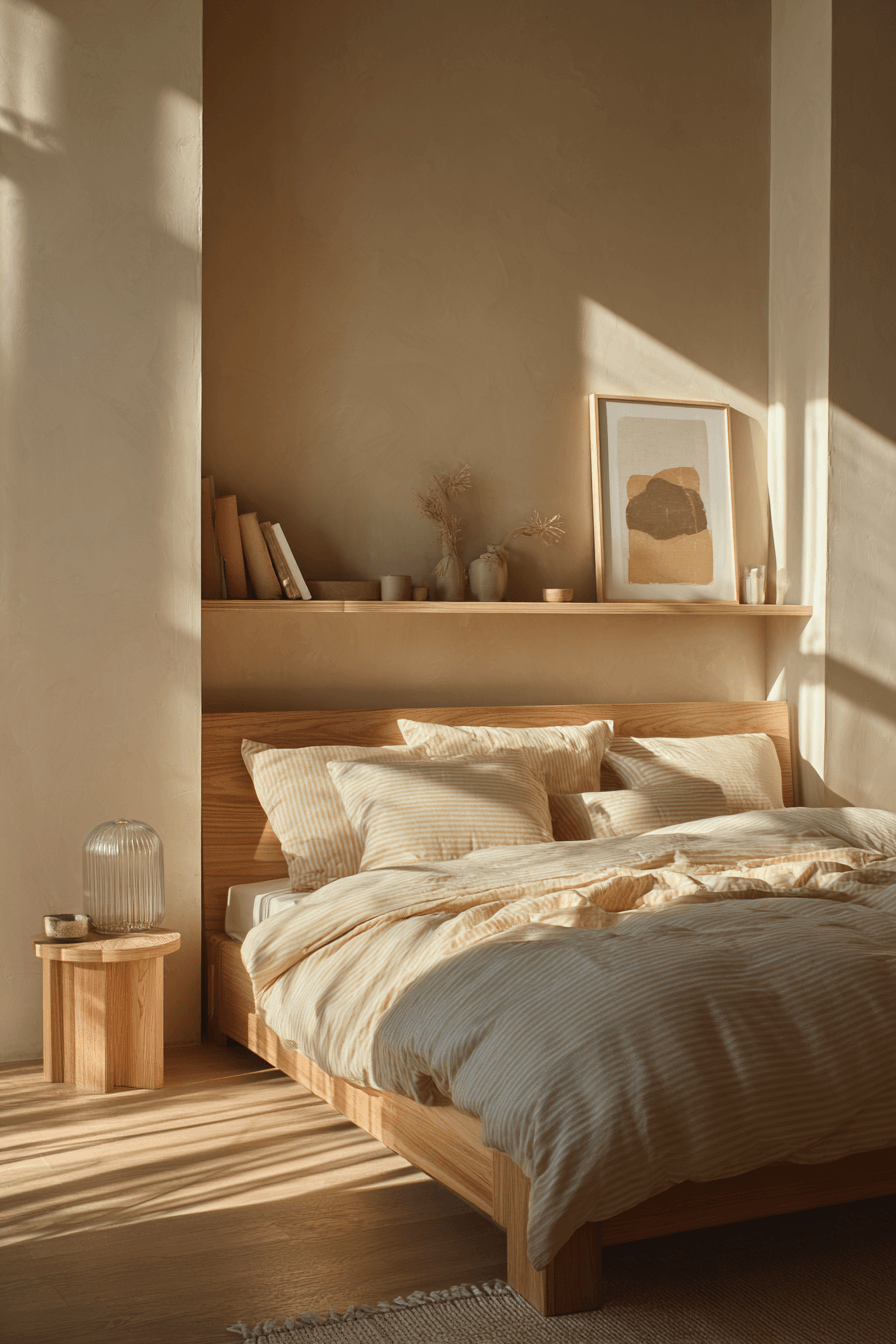29 Warm Minimalist Bedrooms That Still Feel Like Home 15